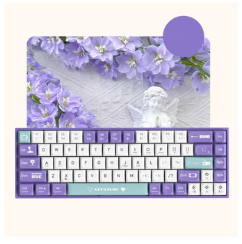 Механическая клавиатура Ajazz AK680 Purple Красные линейные переключатели