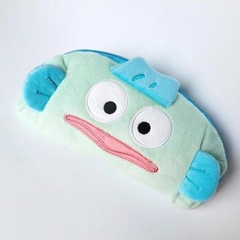 Пенал с персонажем русалка рыбка Hangyodon Sanrio плюшевый вместительный для школы и канцелярии