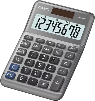 Калькулятор настольный Casio 8 разрядов Серый (MS-80F-WA-EP)