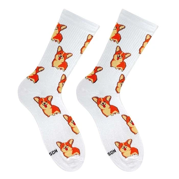 Носки NOSKAR Корги белые 41-46