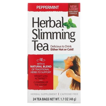 Заменитель питания 21st Century Herbal Slimming Tea Caffeine Free 24 Tea Bags Peppermint