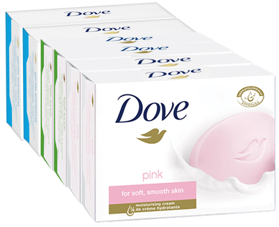 Упаковка крем-мыла Dove Ассорти 90 г х 6 шт (8720633011687/8720633015760)