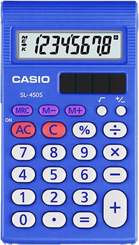 Калькулятор карманный Casio 8 разрядов Синий (SL-450S-W-EP)