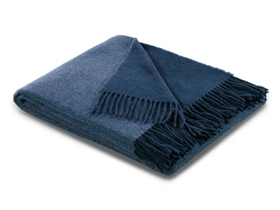 Плед Biederlack Cashmere-Plaid 490 GR, Jeans-Marine 130x170 см Темно-синий