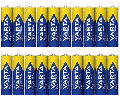 Батарейка Varta Industrial PRO 20 штук, AA, LR6, лужна, пальчикова