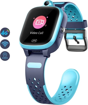 Детские смарт-часы Efolen A21 4G WiFi GPS 1.4" Blue-black Б/В b1