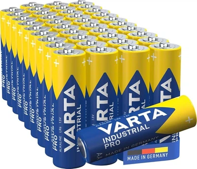 Батарейка Varta Industrial PRO 40 штук, AA, LR6, щелочная, пальчиковая