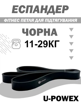 Фитнес петля U-Powex Pull Up Assist Band Черная (11-29 кг) (12052042013)