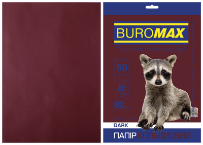 Папір кольоровий Buromax Dark А4 80гр 50 аркушів Коричневий (BM.2721450-25)