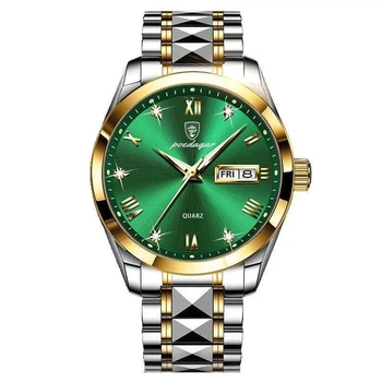 Наручные часы Poedagar Omega Green / Классические часы (Зеленый)