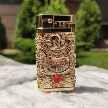 Запальничка бензинова Lighter Steam Dragon Gold в подарунковій упаковці