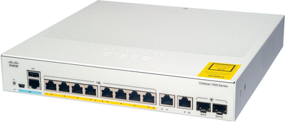 Switch Cisco Catalyst 1000 8x 10/100/1000 Ethernet PoE+ ports and 67W PoE budget, 2x 1G SFP and RJ-45 combo uplinks, with external PS (C1000-8P-E-2G-L)