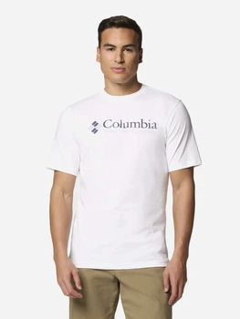 Футболка хлопковая длинная мужская Columbia CSC Basic Logo™ 1680051-115 S Белая (0195982187747_2999003165145)