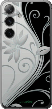 Чохол Samsung Galaxy S24 Квіти на чорно-білому фоні "840u-3390-70447"