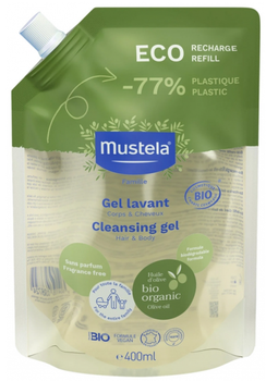 Żel do ciała i włosów Mustela Eco-Refill 400 ml (3504105038724)