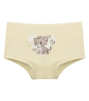 Детские трусы шортики для девочки с принтом Tiny Claw - Donella - 4671PB11 - 110-116 см - Желтый