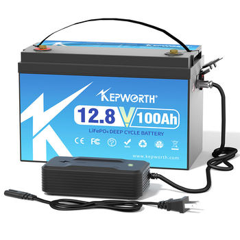 Аккумулятор Kepworth LiFePO4 12V 100Ah 1280W 332mm с зарядным устройством (литий железо фосфатный АКБ с BMS)