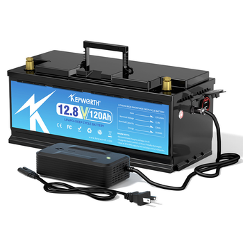 Аккумулятор Kepworth LiFePO4 12V 120Ah 1536W 393mm с зарядным устройством (литий железо фосфатный АКБ с BMS)