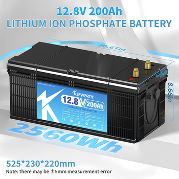 Аккумулятор Kepworth LiFePO4 12V 200Ah 2560W с зарядным устройством (литий железо фосфатный АКБ с BMS)