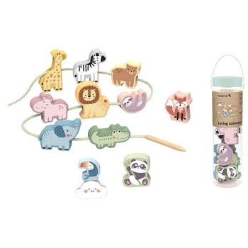 Деревянная шнуровка Tooky Toy Зоопарк