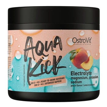 Електроліти OstroVit Aqua Kick Electrolyte, 300 грам - Персик для підтримки водно-електролітного балансу