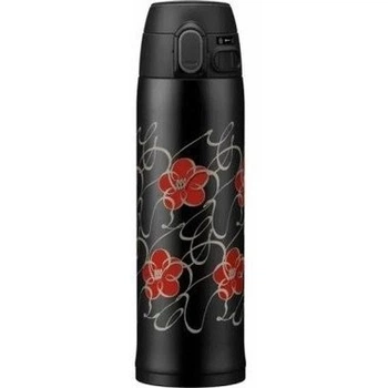 Японський термокухоль питний 480 мл Zojirushi SM-TAE48SA-BJ, туристичний Кружка-термос чорна з малюнком, 1678.05.50