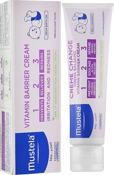 Вітамінізований захисний крем під підгузок Mustela Bebe 1 2 3 Vitamin Barrier Cream, 50мл. (3504105024802)