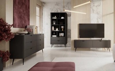 Стенка в гостиную Perfect Home Ланте / Lante A Черный