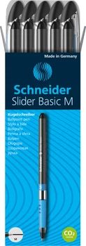 Набір ручок масляних Schneider Slider товщина м-середня 10 шт Чорних (s151101)