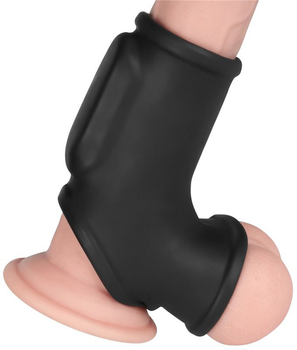 Насадка на пеніс з вібрацією Lovetoy Silk Knights Ring with Scrotum Sleeve (225280000000000000)