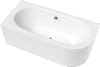 Ванна акрилова Helmken Marbella Lux 150x75 см (642841Y11A) комплект 3 в 1: лівостороння ванна, ніжки, Біла фронтальна панель