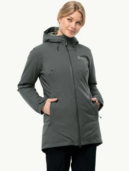 Куртка зимова жіноча Jack Wolfskin Stirnberg Ins Jkt W 1115451-4136 M Сіро-зелена (4064886335027)