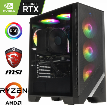 Игровой Компьютер MSI - Ryzen 7 7700 / GeForce RTX 5080 16ГБ / 32ГБ DDR5 / SSD 960ГБ