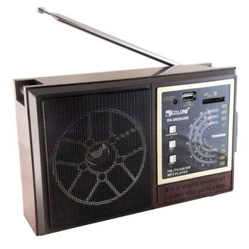 Радиоприемник аккумуляторный, от сети и от батареек с USB и microCD, радио FM/AM/SW Golon RX-9922