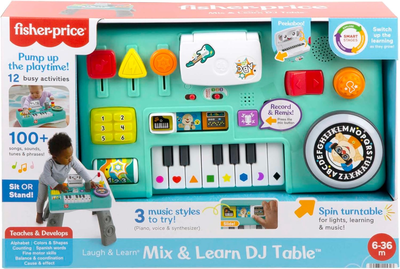 Інтерактивний музичний столик Fisher-Price Mix & Learn DJ Table HRB60 (0194735171903)