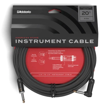 Инструментальный кабель D'Addario American Stage, Right to Straight 6m (PW-AMSGRA-20)