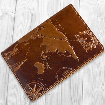 Обложка-органайзер для документов HiArt AD-01-C18-1148-T002 Crystal Amber "7 wonders of the world"