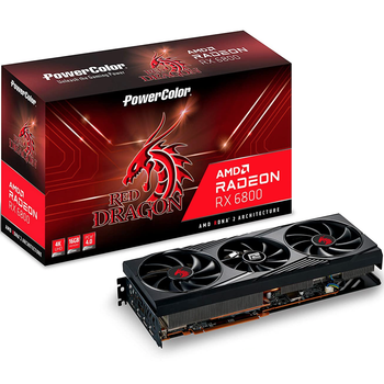 Відеокарта RX 6800 16GB GDDR6 Power Color Red Dragon (AXRX 6800 16GBD6-3DHR)