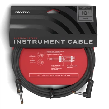 Инструментальный кабель D'Addario American Stage, Right to Straight 3m (PW-AMSGRA-10)