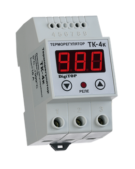 Терморегулятор DigiTOP ТК-4К одноканальний без датчика ТХА DIN 0°C…+999°C крок 1,0°C термостат датчик