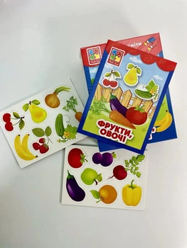 Набір магнітів Мій маленький світ Фрукти Овочі Vladi Toys 3106-11