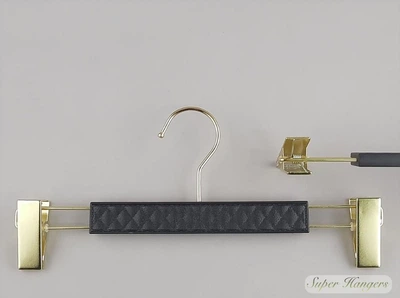 Плечики вешалки Hanger SP32 32 см черного цвета пластмассовые с прищепками для брюк и юбок