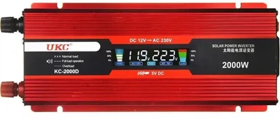 Преобразователь напряжения UKC KC-2000D 12V-220V инвертор 2000W LCD 3739