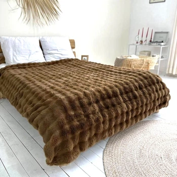 Плед-покрывало Кролик L&M Home Textiles Мокко евро 200х240