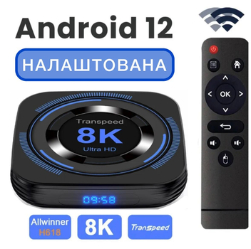 Смарт Приставка Transpeed 4/64 Gb Android 12 Налаштована