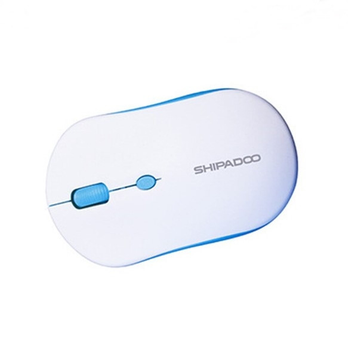 Беспроводная компьютерная мышь Shipadoo W200 (white/blue)