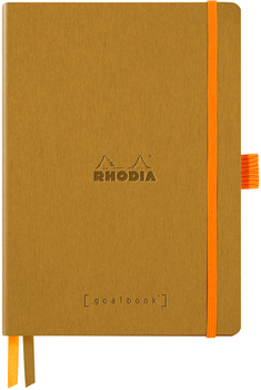 Notes Rhodia Rhodiarama Goalbook Softcover A5 w kropki złoty (3037921178119)