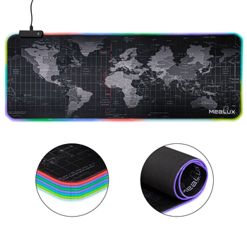 Килимок для миші 80x30 Mealux RGB V02 Black