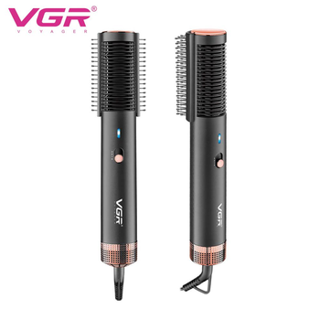 Фен-щетка стайлер для сушки и преобразования волос 3 в 1 с LED-дисплеем VGR V-490 Pro Черный