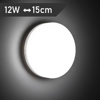 Светильник светодиодный настенно-потолочный LUMINARIA NLR 12W 220V IP44 5000К